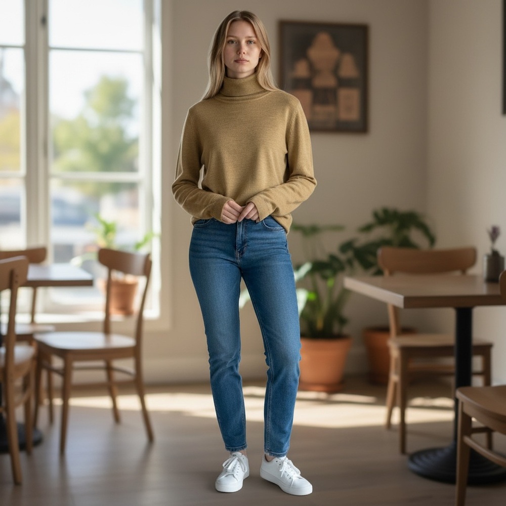 Pendleton merino wool turtleneck women’s medium brown/tan sweater